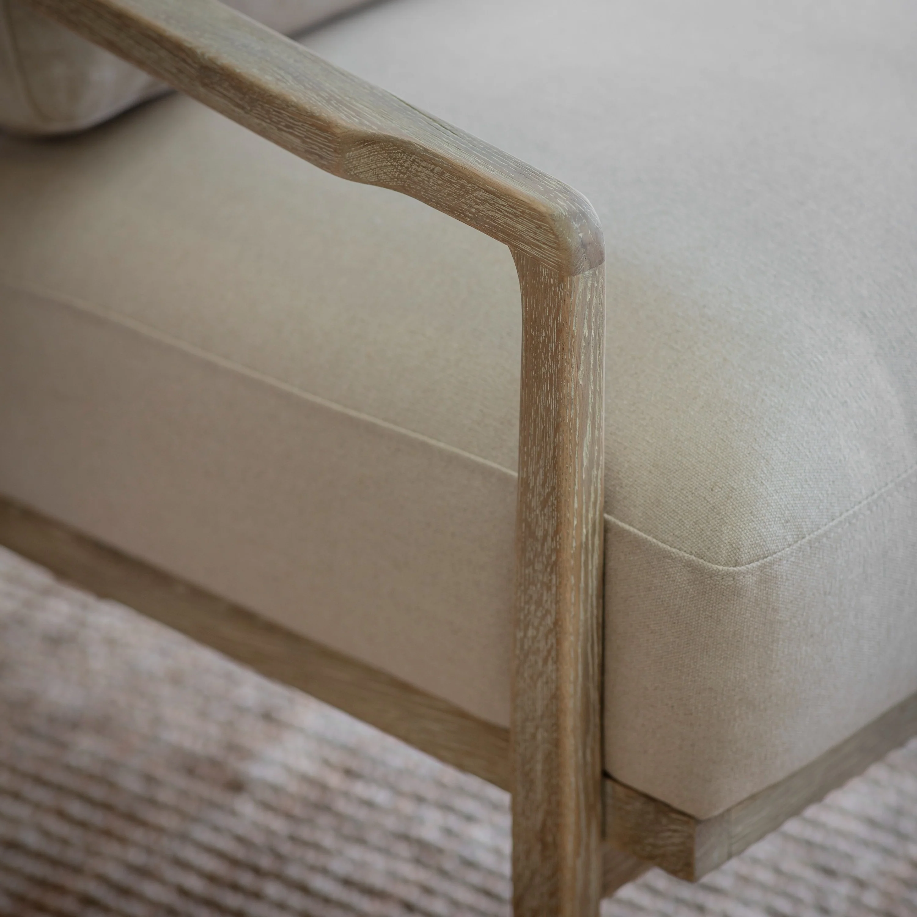 San Clemente Oatmeal Rope Back Armchair - Image 4